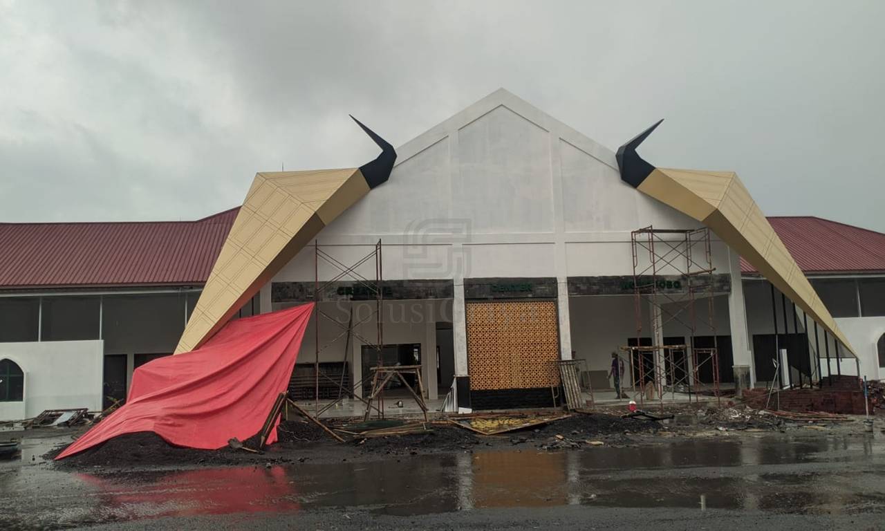 Cladding bangunan komersial ACP untuk ruko modern