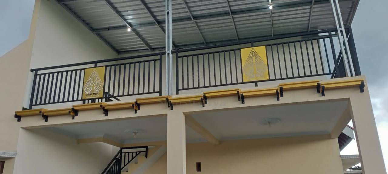 Railing dan pagar laser cutting motif floral klasik untuk villa rumah mewah